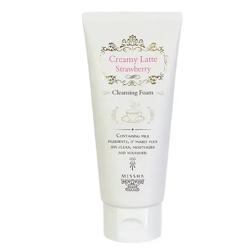 Очищаюча пінка для обличчя Missha Creamy Latte Полуниця,172 мл
