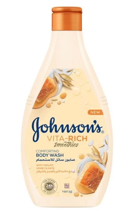 Гель для душу Johnson's Vita-Rich Смузі доглядаючий з йогуртом, вівсом і медом, 250 мл
