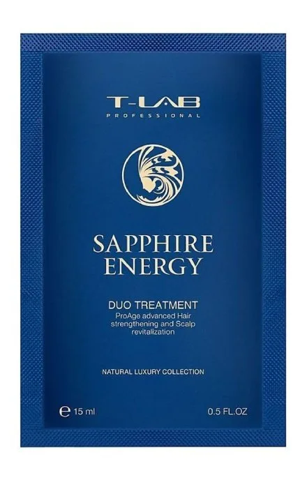 Дуо-кондиціонер T-LAB Professional Sapphire Energy для зміцнення волосся 15 мл