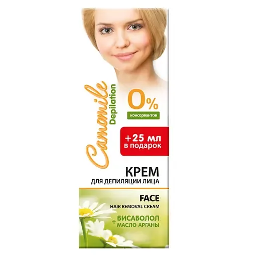 Крем для депіляції обличчя Camomile Depilation, 75 мл