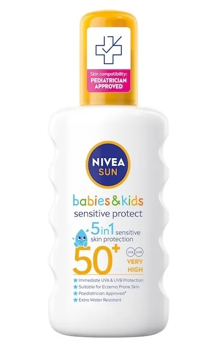 Дитячий сонцезахисний спрей Nivea Sun Babies&Kids "Захист для чутливої шкіри" SPF 50+, 200 мл