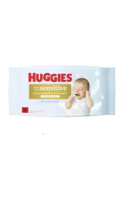 Дитячі вологі серветки Huggies Pure ExSens 48 шт