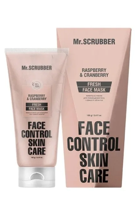 Живильна маска Mr.Scrubber Fresh Face Control для покращення тону і свіжості обличчя 100 г