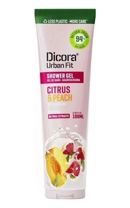 Живильний гель для душу Dicora Urban Fit Citrus & Peach Цитрус та персик з вітаміном С 100 мл