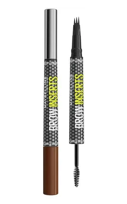 Засіб для брів 2 в 1 Maybelline New York Brow Inserts фіксуючий гель та фломастер 04 Medium Brown 1.25 мл