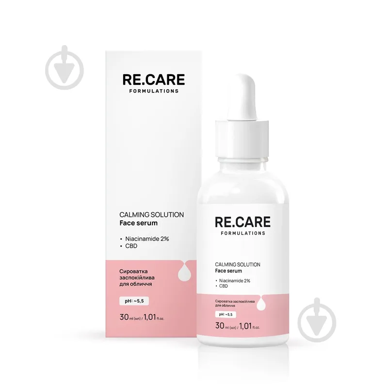 Сироватка для обличчя RE.CARE Calming Solution Face Serum 30 мл 85 г 1 шт.