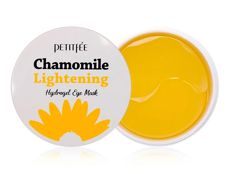 Гідрогелеві патчі під очі з екстрактом ромашки Petitfee Chamomile Lightening Hydrogel Eye Mask, 60шт