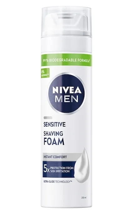 Заспокійлива піна для гоління Nivea Men для чутливої шкіри 200 мл