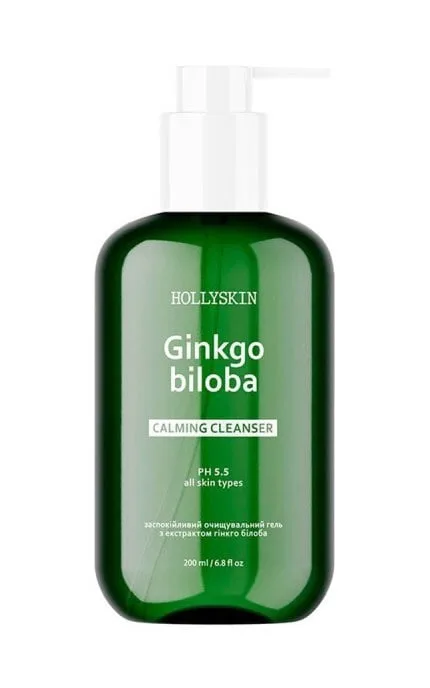 Заспокійливий очищувальний гель для обличчя Hollyskin Ginkgo biloba Calming Cleanser з ектрактом гінкго білоба 200 мл