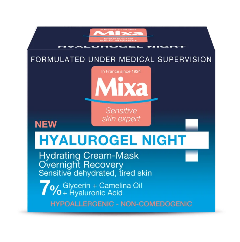Крем-догляд Mixa Hydrating Гіалурожель догляд для збезводненої чутливої ​​шкіри, 50 мл