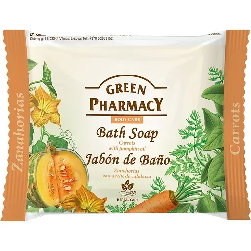 Мило Зелена Аптека Bath soap Carrots with pumpkin oil, 100 г