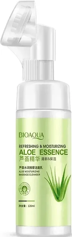 Пінка для вмивання з щіточкою Bioaqua Aloe Vera Refresh and Moisture (120 мл)