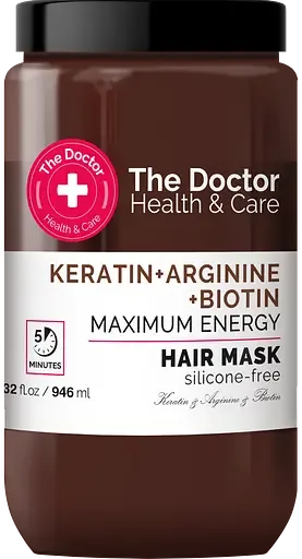 Маска для волосся The Doctor Health&Care Keratin + Arginine + Biotin Maximum Energy Hair Mask, 946 мл