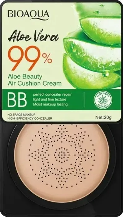 Кушон BIOAQUA Aloe Vera 99% Ivory тон 02, 20 г