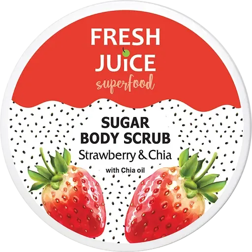 Цукровий скраб для тіла Fresh Juice Superfood Strawberry & Chia 225 мл
