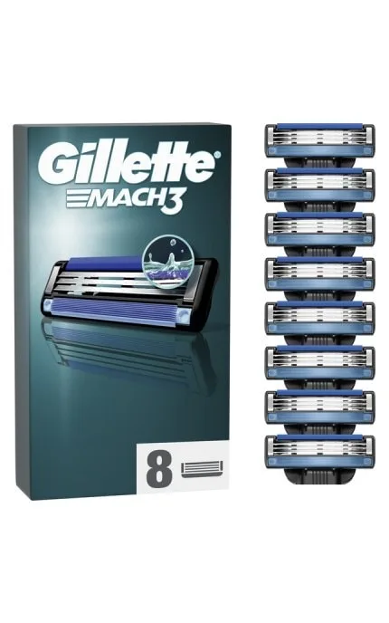Змінні картриджі для гоління (леза) чоловічі Gillette Mach3 8 шт
