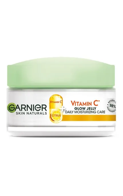 Зволожувальний гель Garnier Skin Naturals з вітаміном С для тьмяної шкіри обличчя з ефектом сяяння та вирівнювання тону 50 мл