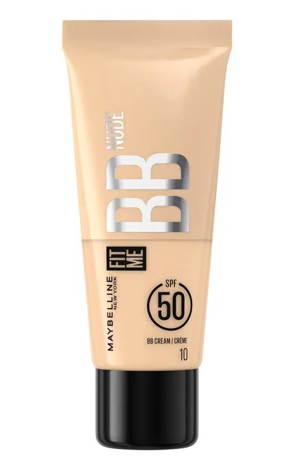 Зволожувальний легкий крем-догляд для обличчя Maybelline New York Fit Me BB з тональним ефектом Nude