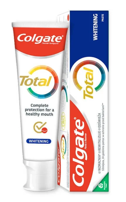 Зубна паста Colgate Total Whitening багатофункціональна антибактеріальна, 75 мл