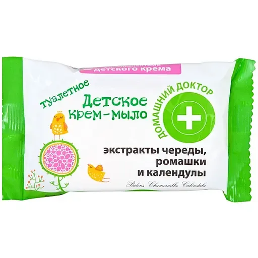 Дитяче крем-мило Домашний Доктор з екстрактами Череди, ромашки та календули 70 г