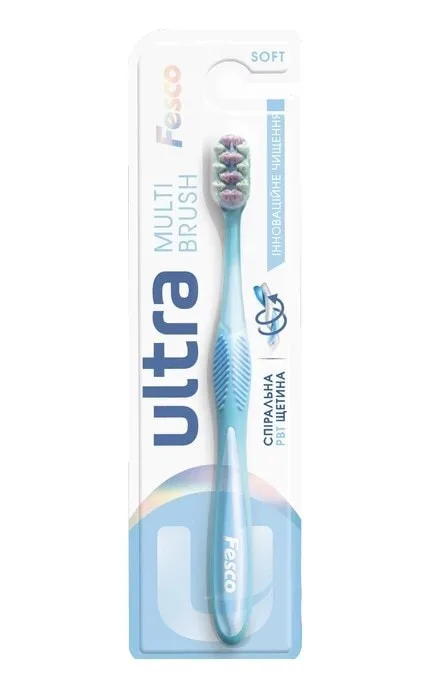 Зубна щітка Fesco Ultra Multibrush Soft М'яка блакитна