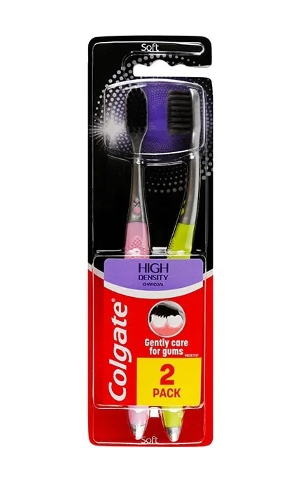 Зубна щітка Colgate High Density чорне вугілля 1+1, середньої жорсткості