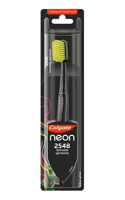 Зубна щітка Colgate Neon 2548 кінчиків щетинок середньої жорсткості