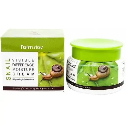 Крем для обличчя Farmstay Visible Difference Moisture Cream Snail, з муцином равлика, 100 мл