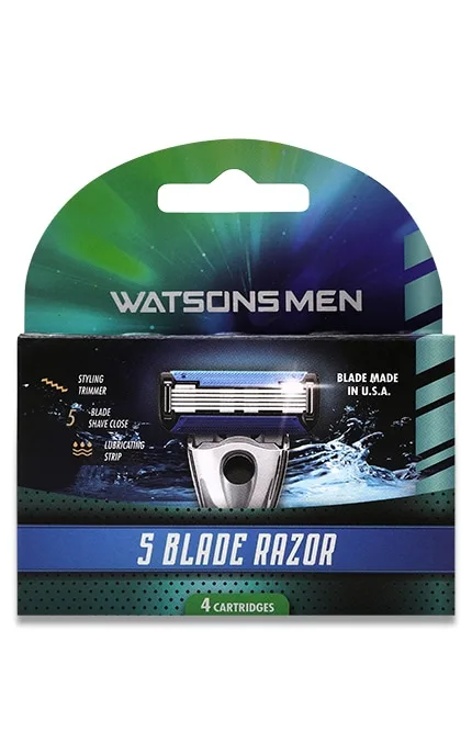 Картриджі до чоловічого станка Watsons 5 лез 4 шт