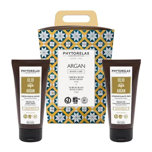 Подарунковий набір для шкіри рук Phytorelax Argan Крем для рук, 75 мл + Скраб для рук, 75 мл (6029165)