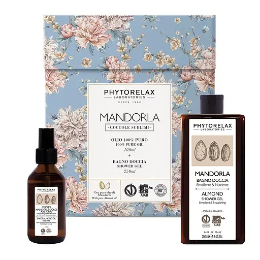Подарунковий набір для тіла Phytorelax Almond Гель для душу, 250 мл + Олія для тіла, волосся та обличчя, 100 мл (6029127)