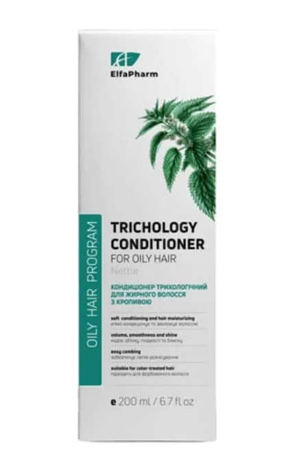 Кондиціонер для жирного волосся Elfa Pharm Oily Hair Trichology з кропивою 200 мл