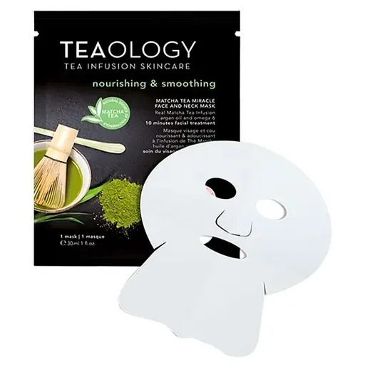 Маска для обличчя та шиї Teaology Matcha tea, 30 мл