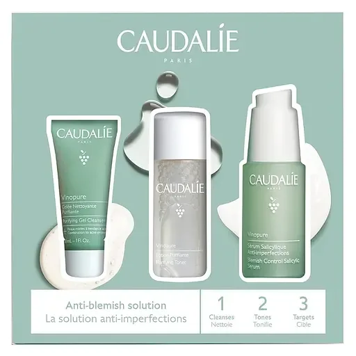 Набір Caudalie Vinopure Spring Set: Сироватка Vinopure, 30 мл + Желе для обличчя Vinopure Чиста шкіра, 30 мл + Очищаючий тонік Vinopure, 50 мл (2831)