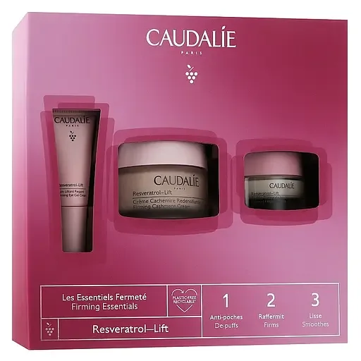 Набір Caudalie Resveratrol Lift Tisane Nuit: гель-крем для контуру очей Resveratrol Lift, 5 мл + Нічний крем Resveratrol Lift, 15 мл + Крем Resveratrol Lift, 50 мл (2810-1)