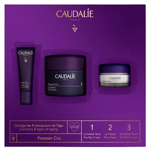 Набір Caudalie Premier Cru: Крем для шкіри навколо очей Premier Cru, 5 мл + Крем Premier Cru, 50 мл + Крем Premier Cru Rich, 15 мл (2845)
