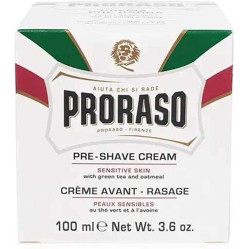 Крем до гоління для чутливої шкіри Proraso з екстрактом зеленого чаю та вівса 100 мл