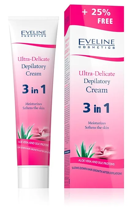 Крем для депіляції Eveline Cosmetics з алое вера і протеїнами шовку 125 мл