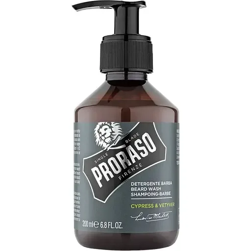 Шампунь для бороди Proraso beard shampoo Cypress & Vetyver 200 мл