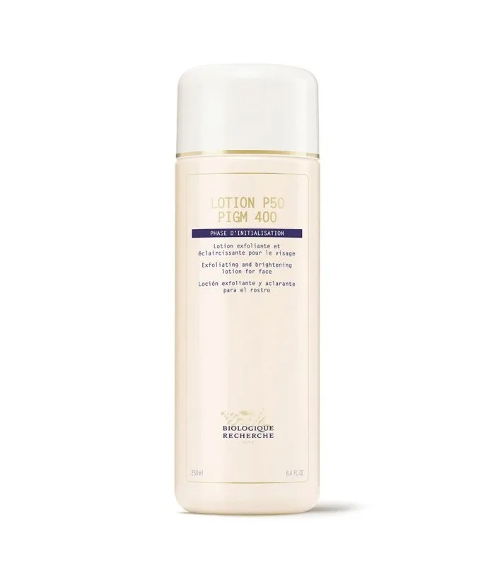 Biologique Recherche P50 Pigm400 Exfoliating and Brightening Lotion - Очищувальний і регулювальний баланс-лосьйон для шкіри з проявами пігментації