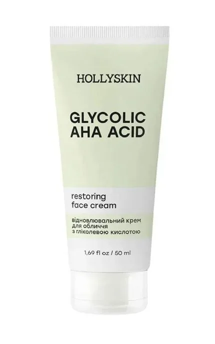 Крем для обличчя Hollyskin Glycolic AHA Acid Face Cream з гліколевою кислотою 50 мл