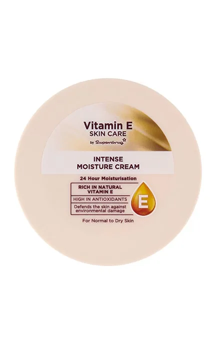 Крем для обличчя зволожувальний інтенсивний Superdrug Vitamin E для нормальної та сухої шкіри 100 мл