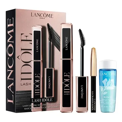Подарунковий набір Lancome Lash Idole Bifacial Set: Туш для вій, 8 мл + Олівець-підводка для повік, 0,7 г + Двофазний засіб для видалення макіяжу, 30 мл (918516)