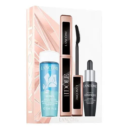 Подарунковий набір Lancome Lash Idole Gift Set: Туш для вій, 8 мл + Двофазний засіб для видалення макіяжу, 30 мл + Омолоджуюча сироватка Genifique, 10 мл (918515)
