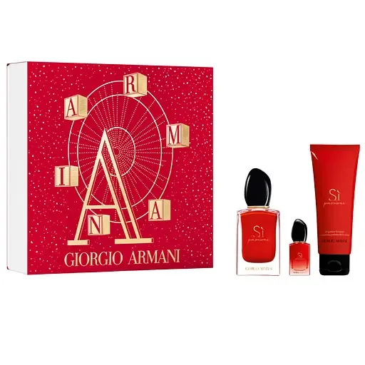 Подарунковий набір Giorgio Armani Si Passione Gift Set: Парфумована вода, 50 мл + Парфумована вода, 7 мл + Парфумоване молочко для тіла, 75 мл (918540)