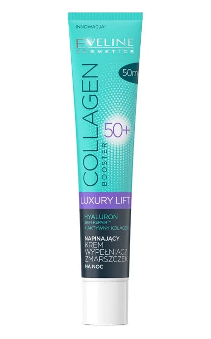 Крем для обличчя підтягуючий нічний 50+ Eveline Cosmetics Collagen Booster 50 мл