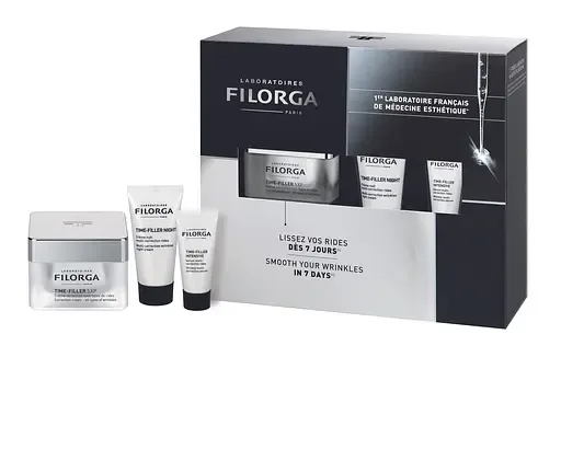 Набір антивіковий Filorga: крем Time-Filler 5хр, 50 мл + крем Time-Filler Night, 15 мл + крем Time-Filler intensive, 7 мл