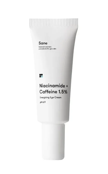 Крем під очі Sane Niacinamide+Caffeine 1.5%, від темних кіл та набряків