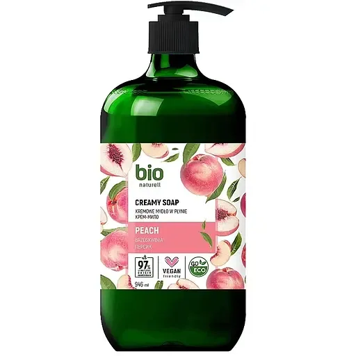 Крем-мило Bio Naturell Peach Creamy soap with Pump, 946 мл