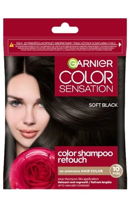 Крем-фарба для волосся Garnier Color Sensation Shampoo Retouch 2.0 Soft Black 20 мл